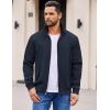 imageCOOFANDY Mens Lightweight Jackets Casual Windbreaker Zip Up Coat Stand Collar Golf Jacket Stylish Fall Work BusinessNavy Blue