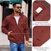imageCOOFANDY Mens Lightweight Jackets Casual Windbreaker Zip Up Coat Stand Collar Golf Jacket Stylish Fall Work BusinessWine Red
