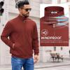 imageCOOFANDY Mens Lightweight Jackets Casual Windbreaker Zip Up Coat Stand Collar Golf Jacket Stylish Fall Work BusinessWine Red