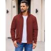 imageCOOFANDY Mens Lightweight Jackets Casual Windbreaker Zip Up Coat Stand Collar Golf Jacket Stylish Fall Work BusinessWine Red