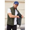 imageCOOFANDY Mens Lightweight Softshell Vest Windproof Sleeveless Jacket Zip Up Fleece Lined Vest Outerwear for Golf RunningArmy Green