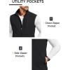 imageCOOFANDY Mens Lightweight Softshell Vest Windproof Sleeveless Jacket Zip Up Fleece Lined Vest Outerwear for Golf RunningBlack