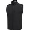imageCOOFANDY Mens Lightweight Softshell Vest Windproof Sleeveless Jacket Zip Up Fleece Lined Vest Outerwear for Golf RunningBlack