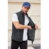 imageCOOFANDY Mens Lightweight Softshell Vest Windproof Sleeveless Jacket Zip Up Fleece Lined Vest Outerwear for Golf RunningDark Grey