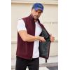 imageCOOFANDY Mens Lightweight Softshell Vest Windproof Sleeveless Jacket Zip Up Fleece Lined Vest Outerwear for Golf RunningRed