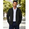 imageCOOFANDY Mens Lightweight Zip Up Jacket Eisenhower Work Office Jackets Casual Golf OutwearAblack