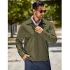 imageCOOFANDY Mens Lightweight Zip Up Jacket Eisenhower Work Office Jackets Casual Golf OutwearArmy Green