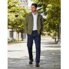 imageCOOFANDY Mens Lightweight Zip Up Jacket Eisenhower Work Office Jackets Casual Golf OutwearArmy Green