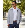 imageCOOFANDY Mens Lightweight Zip Up Jacket Eisenhower Work Office Jackets Casual Golf OutwearLight Gray