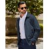 imageCOOFANDY Mens Lightweight Zip Up Jacket Eisenhower Work Office Jackets Casual Golf OutwearNavy Blue