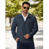 imageCOOFANDY Mens Lightweight Zip Up Jacket Eisenhower Work Office Jackets Casual Golf OutwearNavy Blue