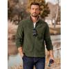 imageCOOFANDY Mens Polar Fleece Jacket Lightweight Full Zip Jackets Outdoor Hiking Casual Soft Warm Coat With PocketsArmy Green