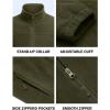 imageCOOFANDY Mens Polar Fleece Jacket Lightweight Full Zip Jackets Outdoor Hiking Casual Soft Warm Coat With PocketsArmy Green