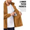 imageCOOFANDY Mens Polar Fleece Jacket Lightweight Full Zip Jackets Outdoor Hiking Casual Soft Warm Coat With PocketsLight Brown
