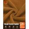 imageCOOFANDY Mens Polar Fleece Jacket Lightweight Full Zip Jackets Outdoor Hiking Casual Soft Warm Coat With PocketsLight Brown