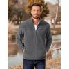 imageCOOFANDY Mens Polar Fleece Jacket Lightweight Full Zip Jackets Outdoor Hiking Casual Soft Warm Coat With PocketsMedium Grey