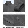 imageCOOFANDY Mens Polar Fleece Jacket Lightweight Full Zip Jackets Outdoor Hiking Casual Soft Warm Coat With PocketsMedium Grey