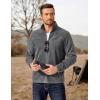 imageCOOFANDY Mens Polar Fleece Jacket Lightweight Full Zip Jackets Outdoor Hiking Casual Soft Warm Coat With PocketsMedium Grey