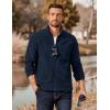 imageCOOFANDY Mens Polar Fleece Jacket Lightweight Full Zip Jackets Outdoor Hiking Casual Soft Warm Coat With PocketsNavy Blue