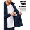 imageCOOFANDY Mens Polar Fleece Jacket Lightweight Full Zip Jackets Outdoor Hiking Casual Soft Warm Coat With PocketsNavy Blue