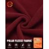 imageCOOFANDY Mens Polar Fleece Jacket Lightweight Full Zip Jackets Outdoor Hiking Casual Soft Warm Coat With PocketsWine Red