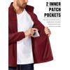 imageCOOFANDY Mens Polar Fleece Jacket Lightweight Full Zip Jackets Outdoor Hiking Casual Soft Warm Coat With PocketsWine Red