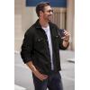 imageCOOFANDY Mens Polar Fleece Shacket Long Sleeve Casual Button Down Shirt Jacket with PocketsBlack