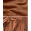 imageCOOFANDY Mens Polar Fleece Shacket Long Sleeve Casual Button Down Shirt Jacket with PocketsCamel