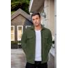 imageCOOFANDY Mens Polar Fleece Shacket Long Sleeve Casual Button Down Shirt Jacket with PocketsDark Green