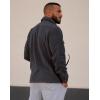 imageCOOFANDY Mens Polar Fleece Shacket Long Sleeve Casual Button Down Shirt Jacket with PocketsDark Grey