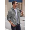 imageCOOFANDY Mens Polar Fleece Shacket Long Sleeve Casual Button Down Shirt Jacket with PocketsLight Grey