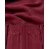 imageCOOFANDY Mens Polar Fleece Shacket Long Sleeve Casual Button Down Shirt Jacket with PocketsWine Red