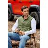 imageCOOFANDY Mens Polar Fleece Vest Lightweight Sleeveless Jacket Warm Zip up Outerwear Vests with Zipper Pockets for HikingArmy Green