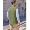 imageCOOFANDY Mens Polar Fleece Vest Lightweight Sleeveless Jacket Warm Zip up Outerwear Vests with Zipper Pockets for HikingArmy Green
