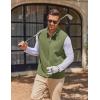 imageCOOFANDY Mens Polar Fleece Vest Lightweight Sleeveless Jacket Warm Zip up Outerwear Vests with Zipper Pockets for HikingArmy Green