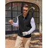 imageCOOFANDY Mens Polar Fleece Vest Lightweight Sleeveless Jacket Warm Zip up Outerwear Vests with Zipper Pockets for HikingBlack