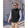 imageCOOFANDY Mens Polar Fleece Vest Lightweight Sleeveless Jacket Warm Zip up Outerwear Vests with Zipper Pockets for HikingBlack