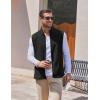 imageCOOFANDY Mens Polar Fleece Vest Lightweight Sleeveless Jacket Warm Zip up Outerwear Vests with Zipper Pockets for HikingBlack