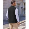 imageCOOFANDY Mens Polar Fleece Vest Lightweight Sleeveless Jacket Warm Zip up Outerwear Vests with Zipper Pockets for HikingBlack