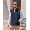 imageCOOFANDY Mens Polar Fleece Vest Lightweight Sleeveless Jacket Warm Zip up Outerwear Vests with Zipper Pockets for HikingBlue Violet