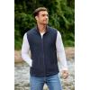 imageCOOFANDY Mens Polar Fleece Vest Lightweight Sleeveless Jacket Warm Zip up Outerwear Vests with Zipper Pockets for HikingBlue Violet
