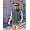 imageCOOFANDY Mens Polar Fleece Vest Lightweight Sleeveless Jacket Warm Zip up Outerwear Vests with Zipper Pockets for HikingHeather Grey
