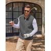imageCOOFANDY Mens Polar Fleece Vest Lightweight Sleeveless Jacket Warm Zip up Outerwear Vests with Zipper Pockets for HikingHeather Grey
