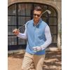 imageCOOFANDY Mens Polar Fleece Vest Lightweight Sleeveless Jacket Warm Zip up Outerwear Vests with Zipper Pockets for HikingLake Blue
