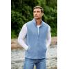 imageCOOFANDY Mens Polar Fleece Vest Lightweight Sleeveless Jacket Warm Zip up Outerwear Vests with Zipper Pockets for HikingLake Blue