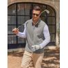 imageCOOFANDY Mens Polar Fleece Vest Lightweight Sleeveless Jacket Warm Zip up Outerwear Vests with Zipper Pockets for HikingLight Grey