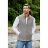 imageCOOFANDY Mens Polar Fleece Vest Lightweight Sleeveless Jacket Warm Zip up Outerwear Vests with Zipper Pockets for HikingLight Grey