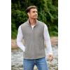 imageCOOFANDY Mens Polar Fleece Vest Lightweight Sleeveless Jacket Warm Zip up Outerwear Vests with Zipper Pockets for HikingLight Grey