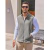 imageCOOFANDY Mens Polar Fleece Vest Lightweight Sleeveless Jacket Warm Zip up Outerwear Vests with Zipper Pockets for HikingLight Grey