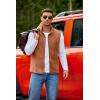 imageCOOFANDY Mens Polar Fleece Vest Lightweight Sleeveless Jacket Warm Zip up Outerwear Vests with Zipper Pockets for HikingTerracotta